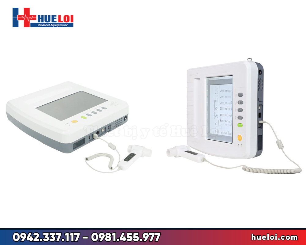Máy đo phế dung kế (phế rung kế) Contec SP100B – Máy đo chức năng hô hấp để bàn đo hơn 100 thông số